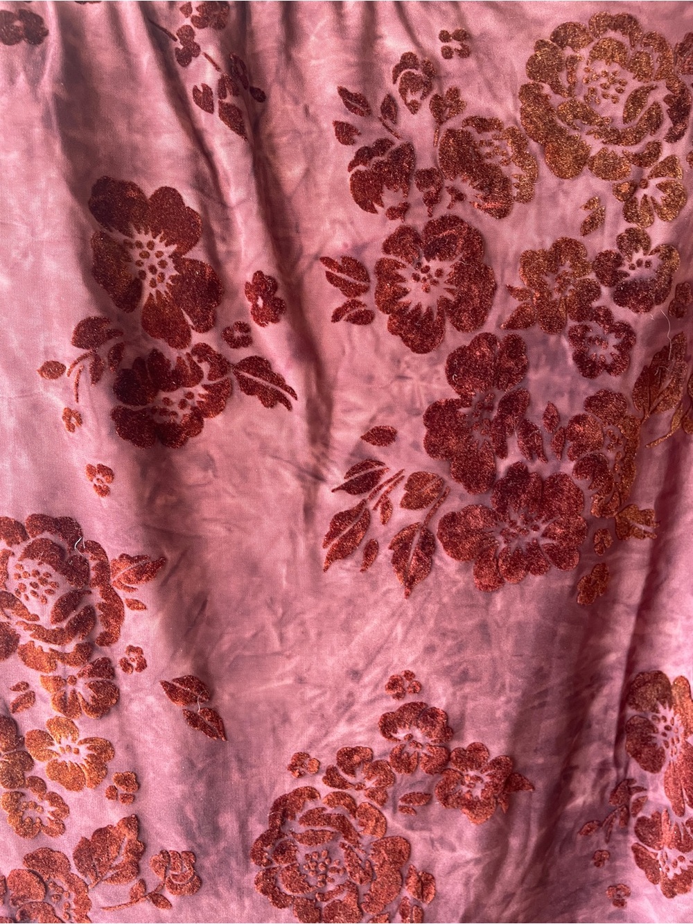 Cider Floral Burnout Maxi Skirt - Mauve & Rust - Picture 5 of 6